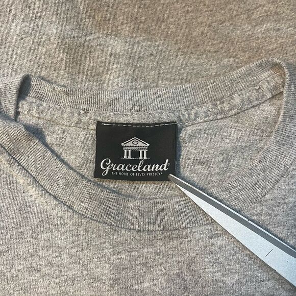 Graceland Elvis Presley Gray Souvenir T Shirt Tee Men’s Size Medium - Picture 4 of 4